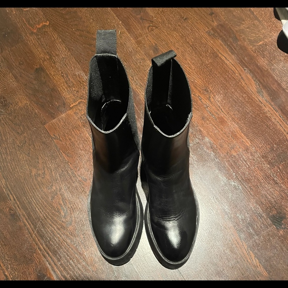 Black chunky platform boots